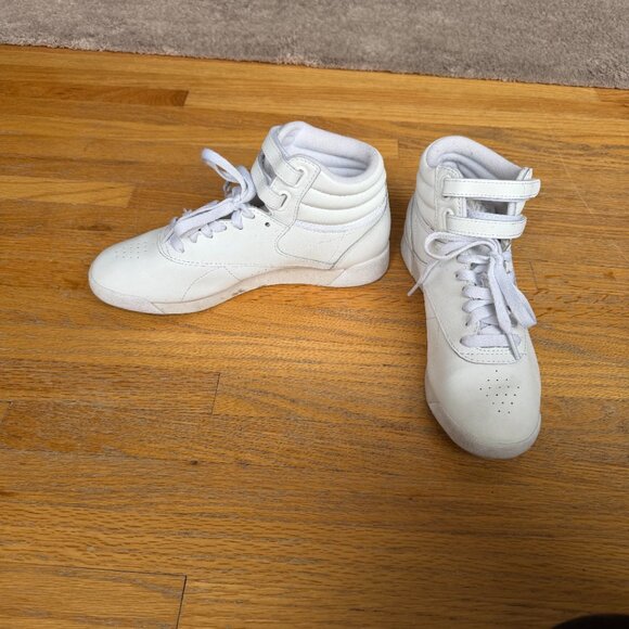 Reebok Freestyle Classic White High Top Sneakers Women's Size 7 - Picture 4 of 8